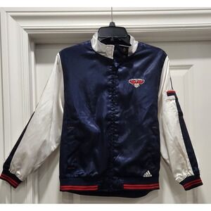 NBA Adidas Atlanta Hawks Youth Large (14) Boys Blue White Red Full‎ Zip Jacket